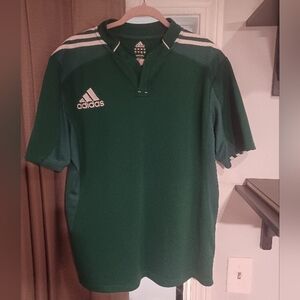 Green Adidas athletic shirt